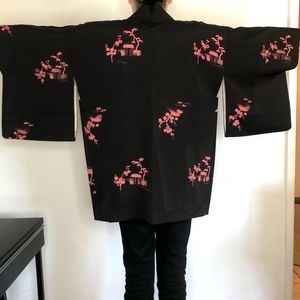 Vintage Japanese Kimono Haori Jacket Silk